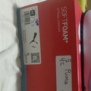 Puma SoftFoam+ Sneakers with White and Light Blue  Accents Size Size 4C